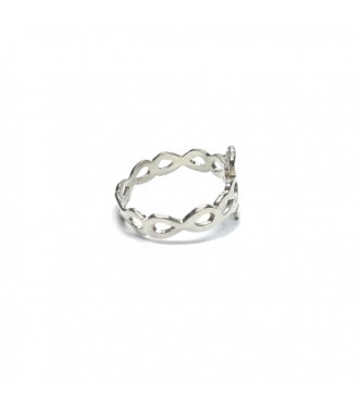 R002449 Genuine Sterling Silver Ring Clover Solid Hallmarked 925 Handmade